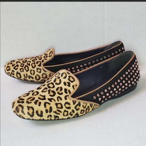 Vaneli Shoes - Vaneli Leopard Print Calf Hair Bling Flats 6